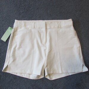 NWT Adidas Primegreen 10 White Poly Zip Shorts Side Slits 5" Inseam Quality